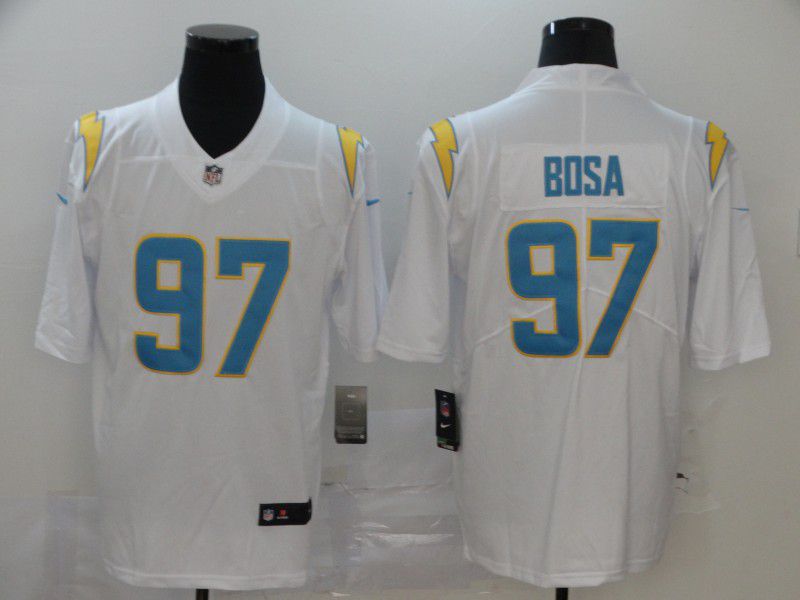 Men Los Angeles Chargers 97 Bosa White Nike Vapor Untouchable Stitched Limited NFL Jerseys